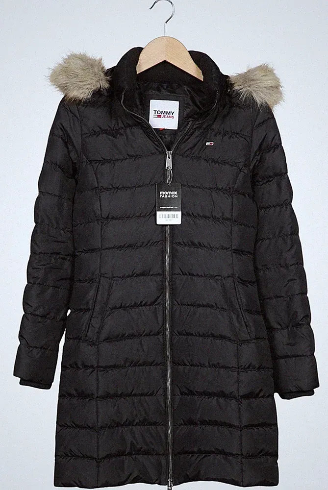 Tommy Jeans Mantel Damen Jacke Parka Gr. 2XS Daunen Schwarz #0rqq9sn
