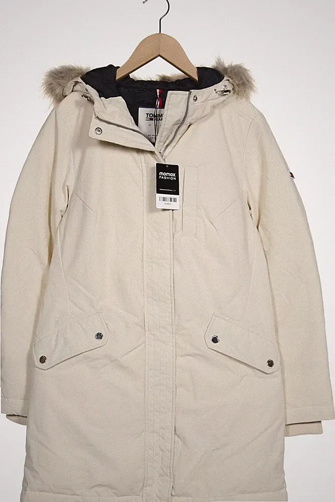 Tommy Jeans Mantel Damen Jacke Parka Gr. S Daunen Cremeweiß #5na3ue7
