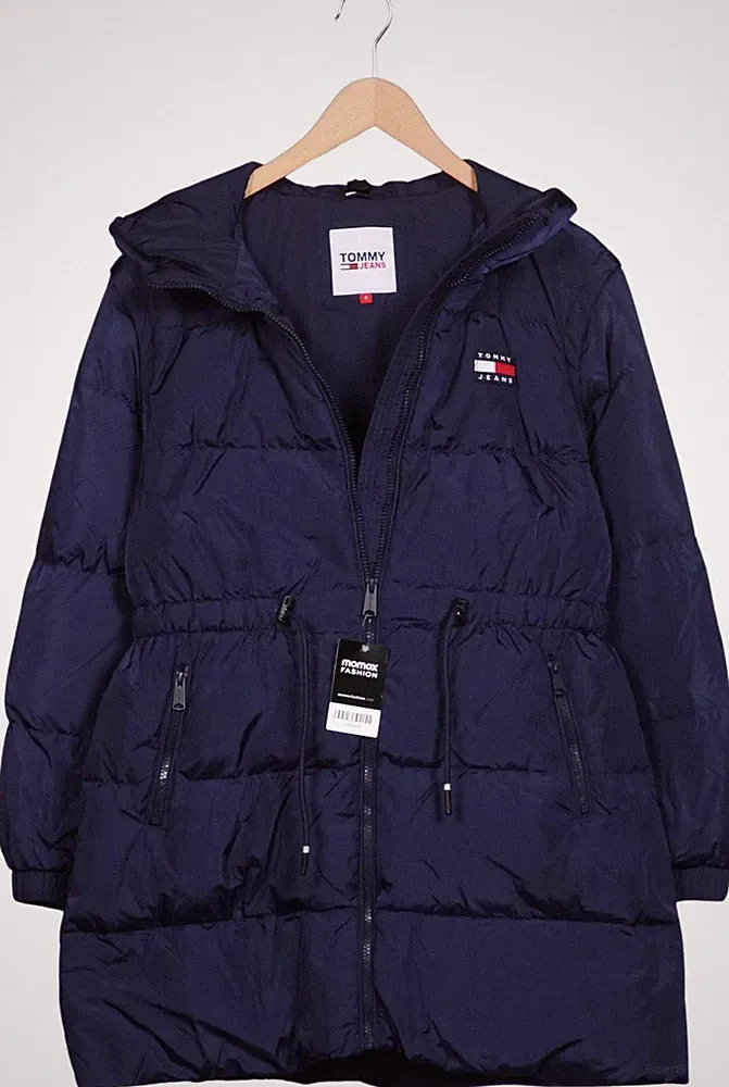 Tommy Jeans Mantel Damen Jacke Parka Gr. S Daunen Marineblau #v56bbx9