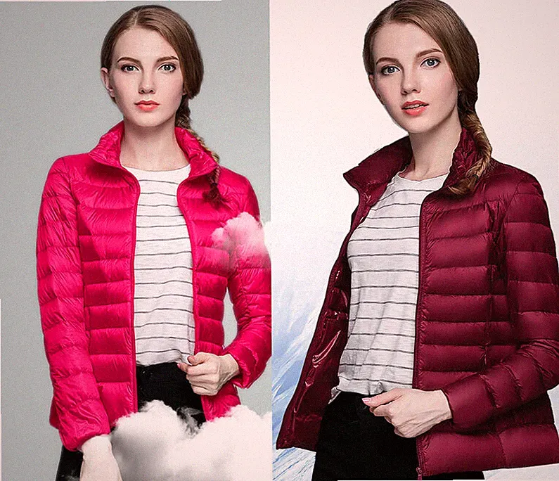 Top Damen DaunenJacken SteppJacken Daunen Mäntel Leichte Jacken Übergangs Jacke