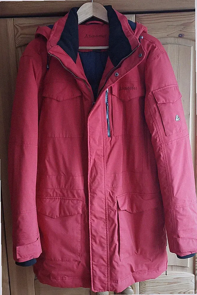 TOP Schöffel Keaton Herren Winter-Parka Jacke rot Gr. 52 Herrenjacke Mantel warm