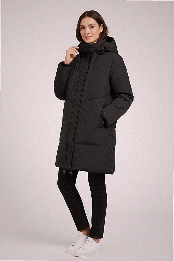 TWIN SET - lange Daunenjacke - schwarz Größe M