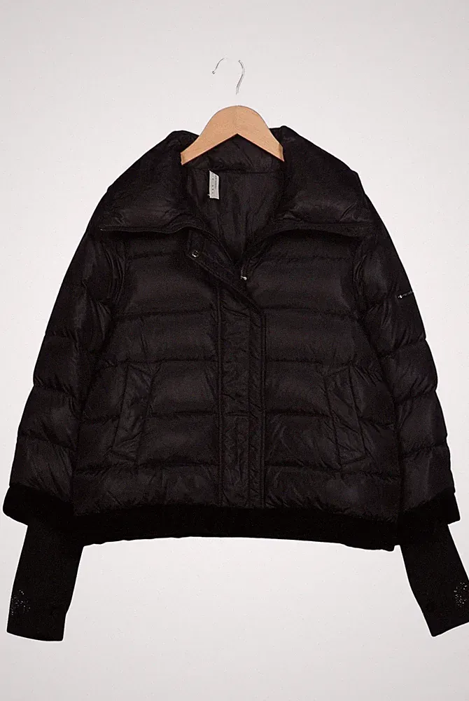TWINSET Jacke Damen Anorak Jacket Kurzmantel Gr. M Wolle Daunen Schwarz #k8g7x2q