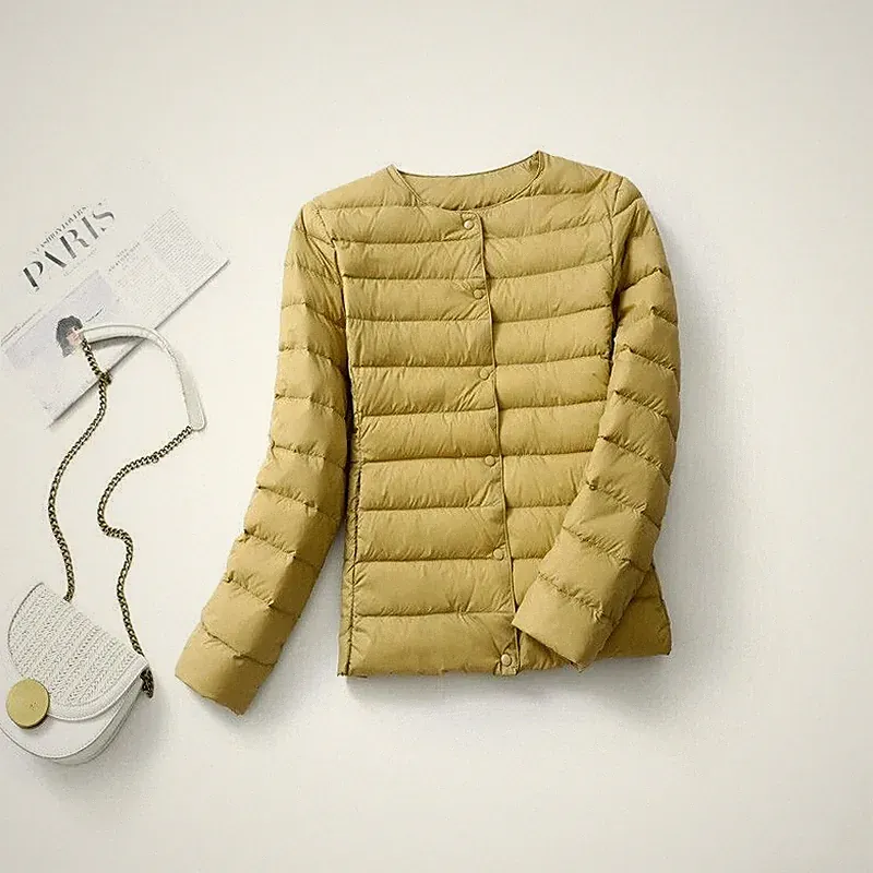 Ultraleichte faltbare Daunenjacke aus weißer Daune für Damen, dünne Jacken,...