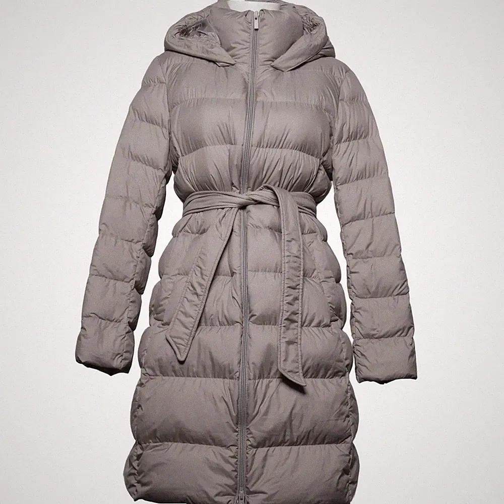 Uniqlo, Daunenmantel, Damen, Größe: L, Beige, Acryl/Daune/Polyester #Gqq