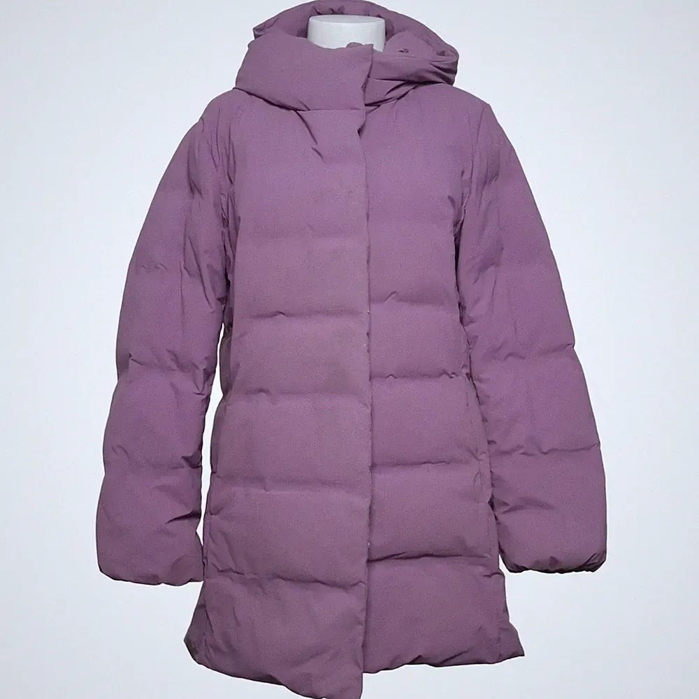 Uniqlo, Daunenmantel, Damen, Größe: L, Lila, Daune/Feder/Polyester #SXt