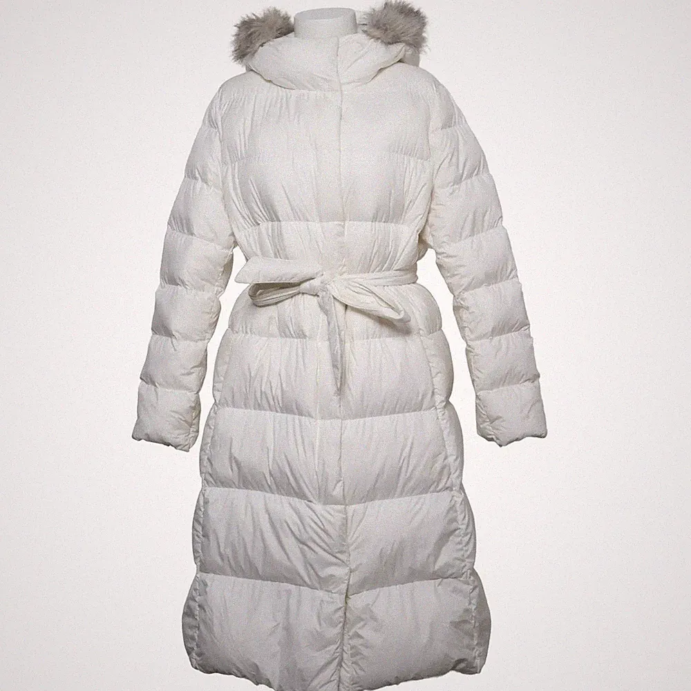 Uniqlo, Daunenmantel, Damen, Größe: L, Weiß, Acryl/Daune/Feder/Polyester #F6x