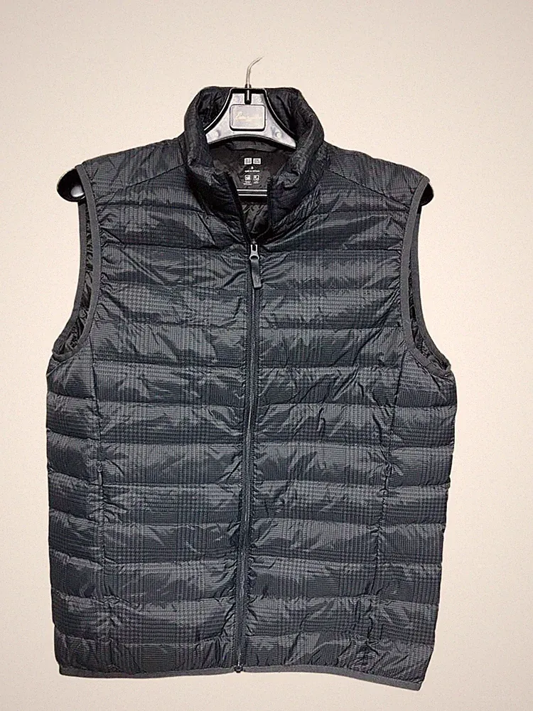 UNIQLO Herren Ultra Light Daunenweste Hahnentritt S Gebraucht Leichte Daunen