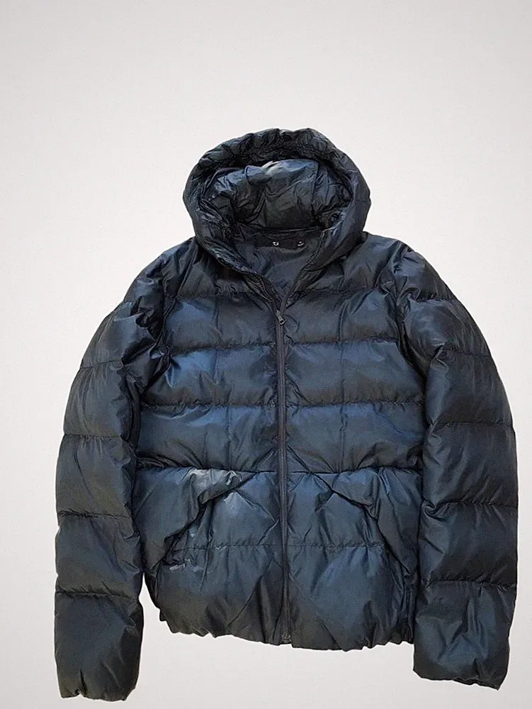 UNIQLO+J Daunenjacke Damen Größe M Blau Puffer Mantel Gebraucht