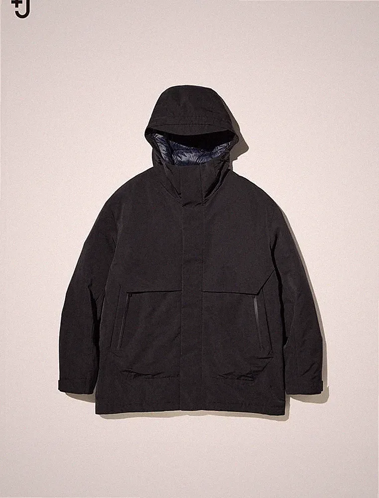 UNIQLO+J Hybrid Daunen Oversized Parka Reprint Schwarz XXL Gebraucht