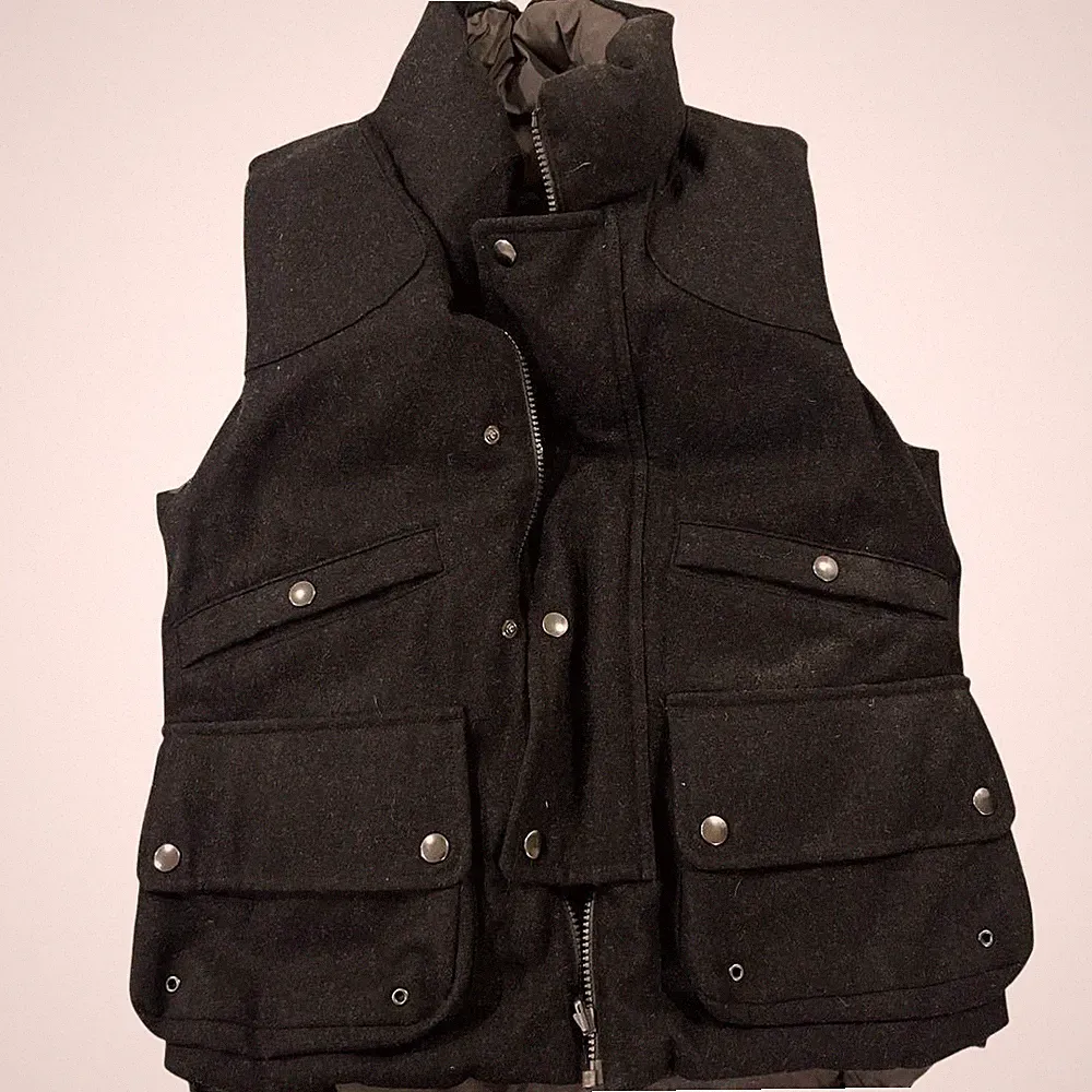 UNIQLO+J Wende-Daunenweste, Herren Steppjacke, 90% Daunen, gebraucht