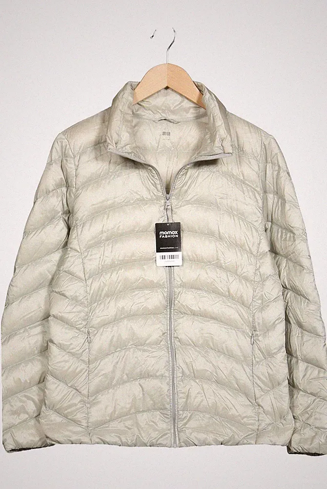 uniqlo Jacke Damen Anorak Jacket Kurzmantel Gr. L Daunen Beige #mzbhvmm