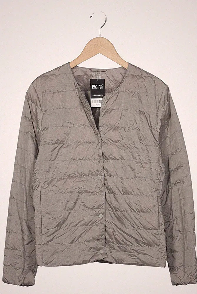 uniqlo Jacke Damen Anorak Jacket Kurzmantel Gr. L Daunen Grau #c8fdbrw