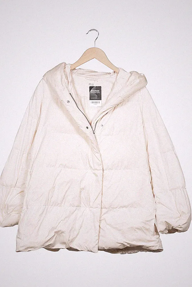 uniqlo Jacke Damen Anorak Jacket Kurzmantel Gr. M Daunen Cremeweiß #plsfx05