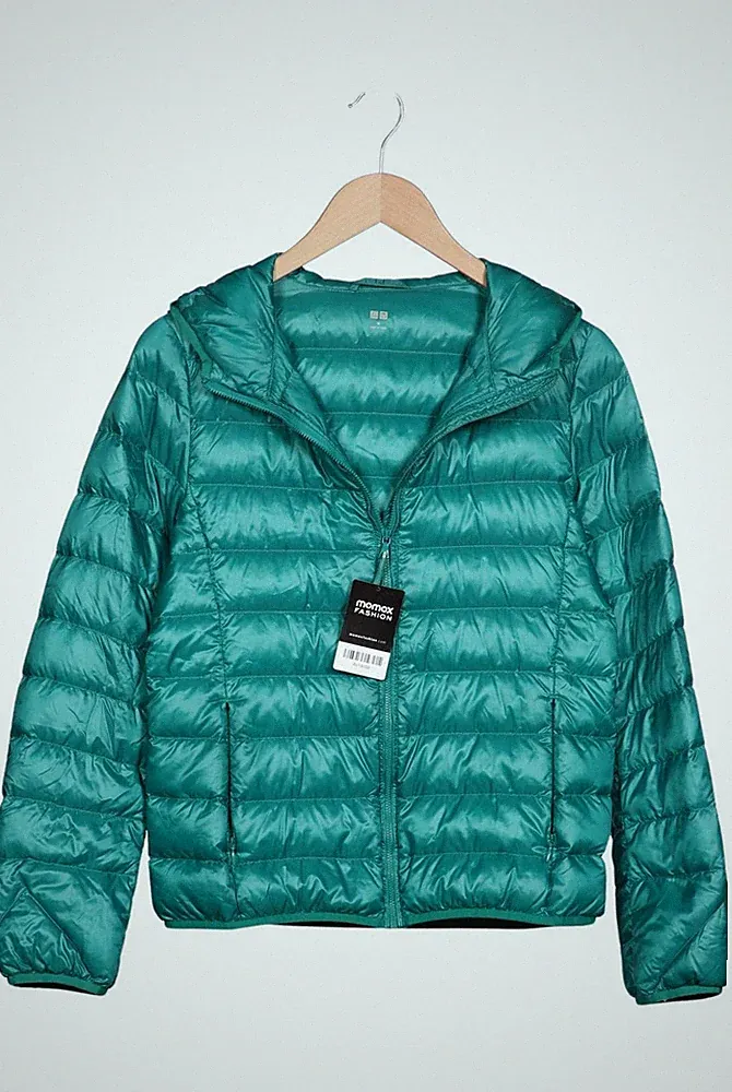 uniqlo Jacke Damen Anorak Jacket Kurzmantel Gr. M Daunen Türkis #nsgzk0p