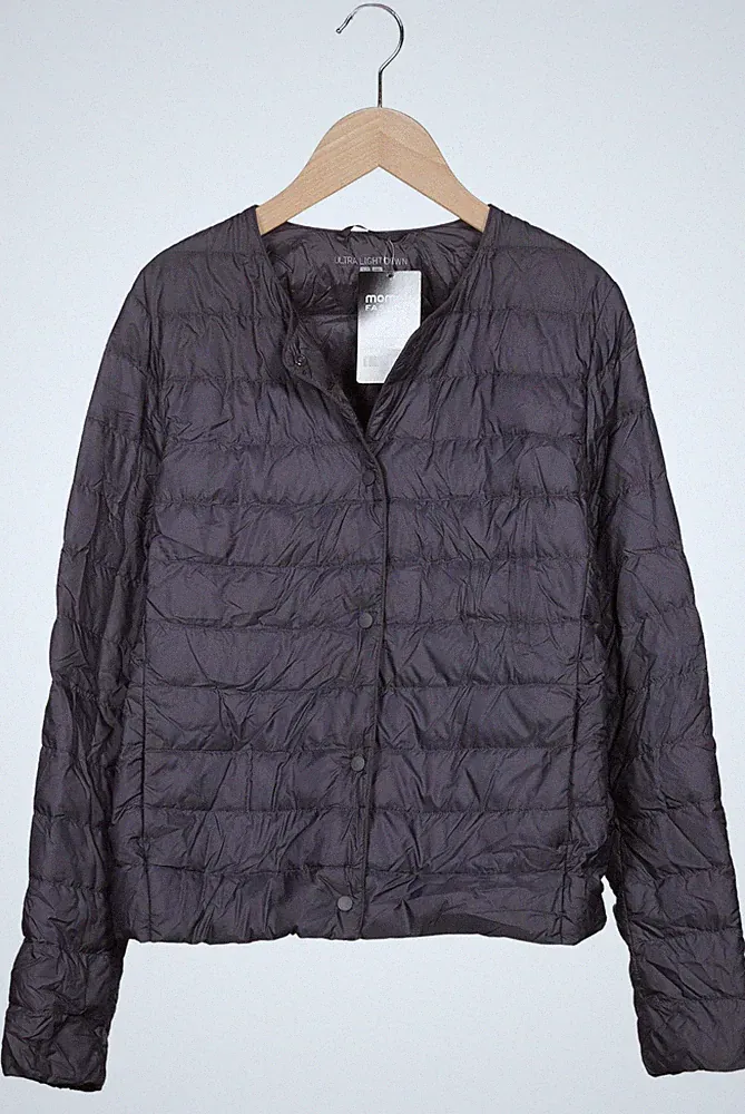 uniqlo Jacke Damen Anorak Jacket Kurzmantel Gr. S Daunen Grau #104ly2t