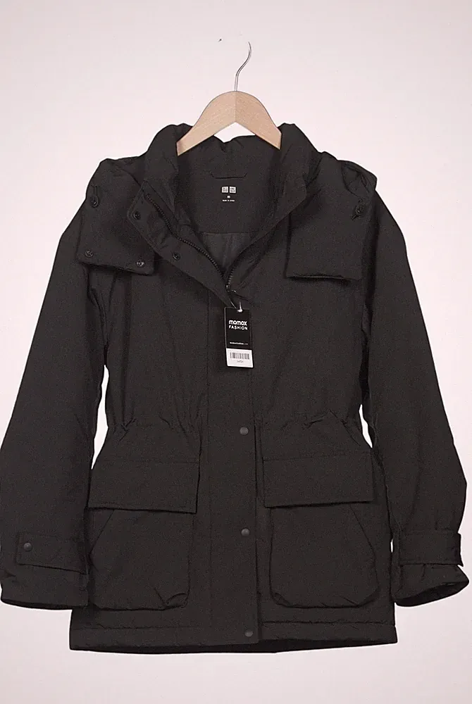 uniqlo Jacke Damen Anorak Jacket Kurzmantel Gr. XS Daunen Schwarz #3wlf2in