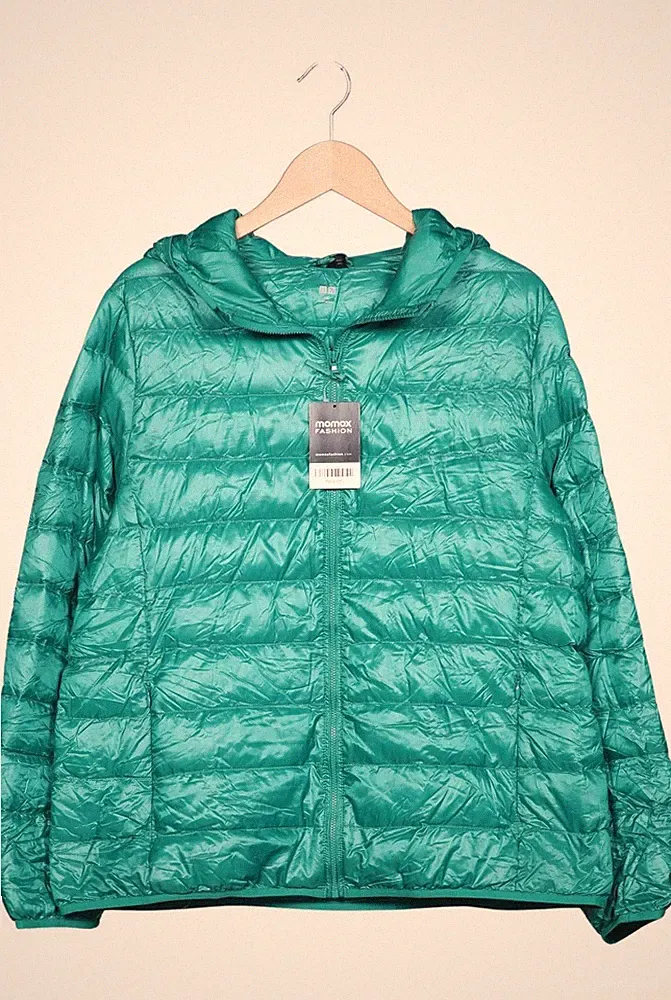 uniqlo Jacke Damen Anorak Jacket Kurzmantel Gr. XXL Daunen Grün #hjuqomt