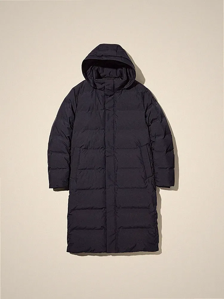 Uniqlo Nahtloser Daunenmantel Seamless Down Parka Navy Blau Gr S Wasserfest