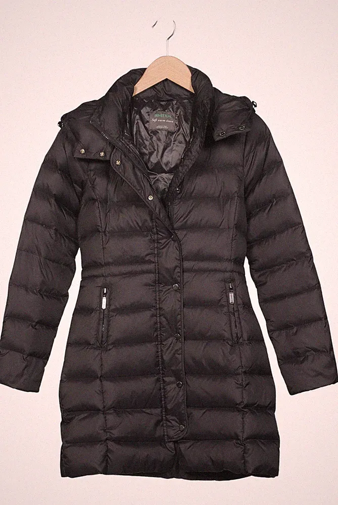 UNITED COLORS OF BENETTON Mantel Damen Jacke Parka Gr. EU 32 Daunen ... #inkkmiq