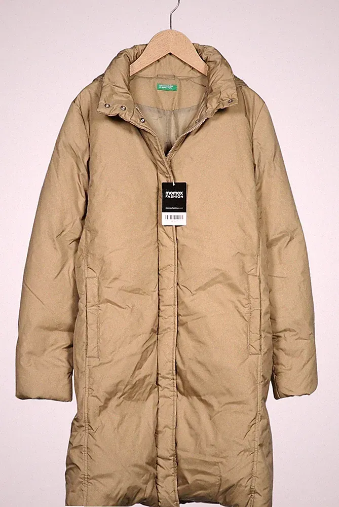 UNITED COLORS OF BENETTON Mantel Damen Jacke Parka Gr. XS Daunen Beige #kuwvd3d