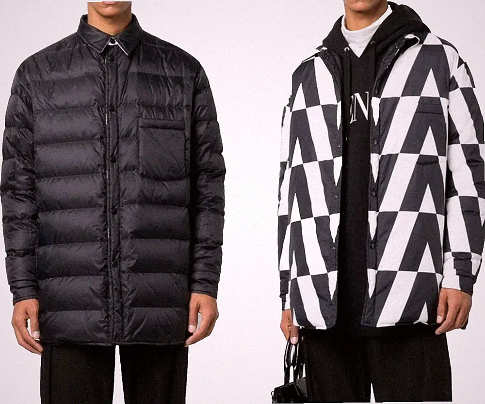 VALENTINO REVERSIBLE Down-Jacket Parka Coat Mantel Blouson Daunen-Jacke Parka M