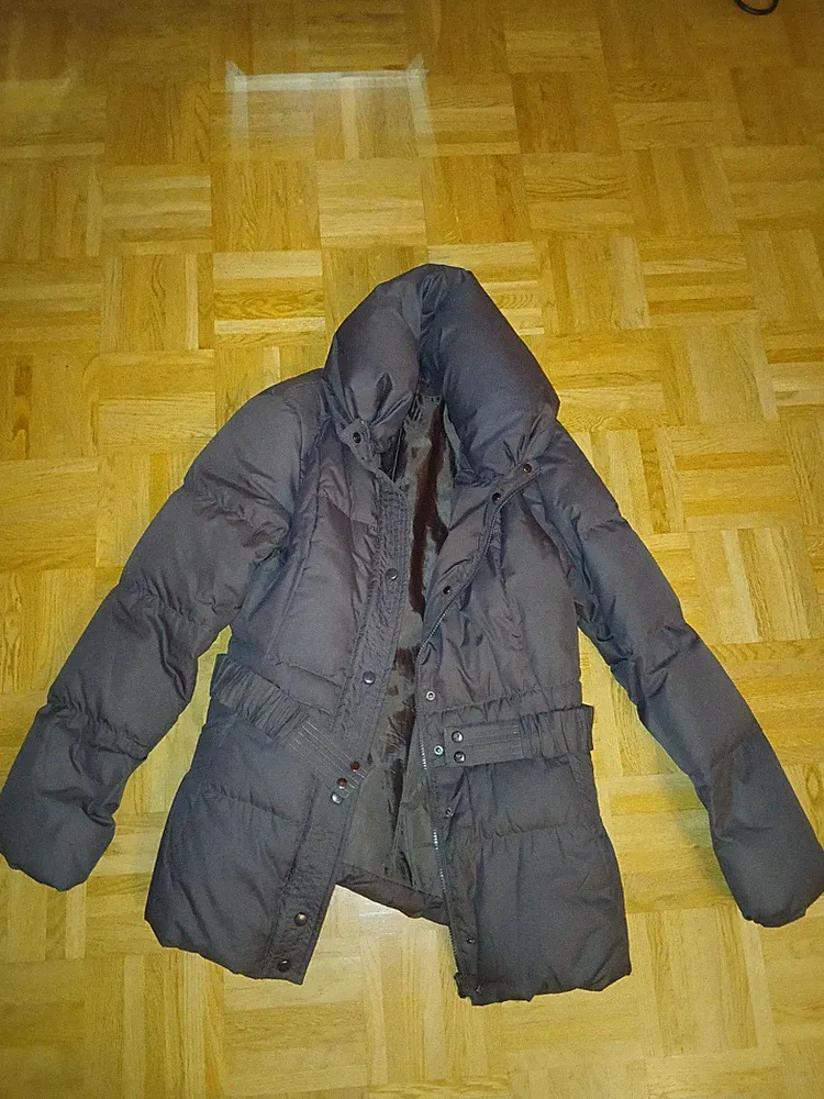 Vero Moda Daunenjacke X Large Braun 40 42 Gürtel L Xl ultraleicht echte Federn
