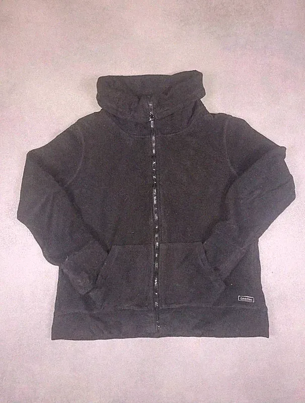 Vintage Black Woman Calvin Klein Fleecejacke bestickt Größe M