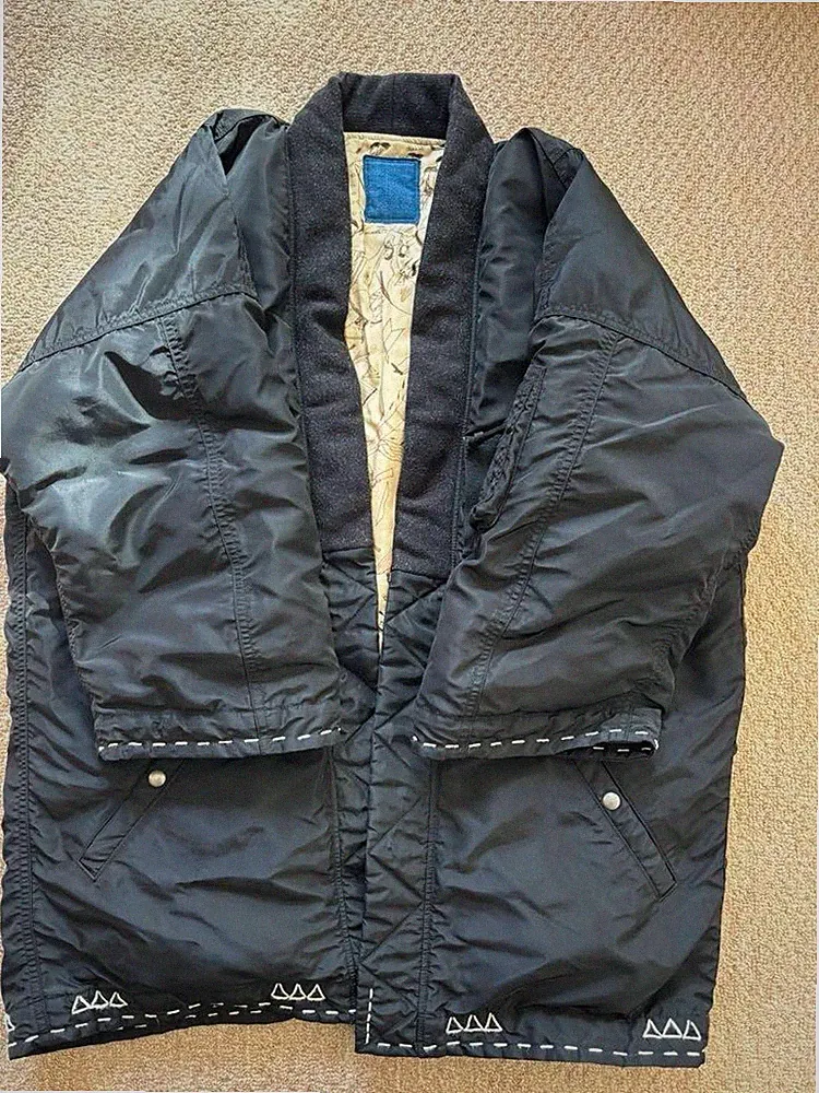 VISVIM Sanjuro Kimono Daunenjacke schwarz gebraucht, Größe 4