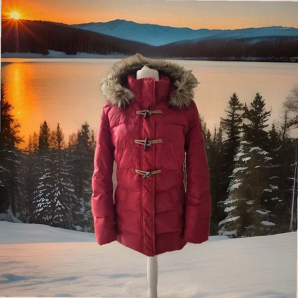 w. NEU Daunenjacke Gr L / 40 Rot Winter Mantel S.Oliver Dufflecoat