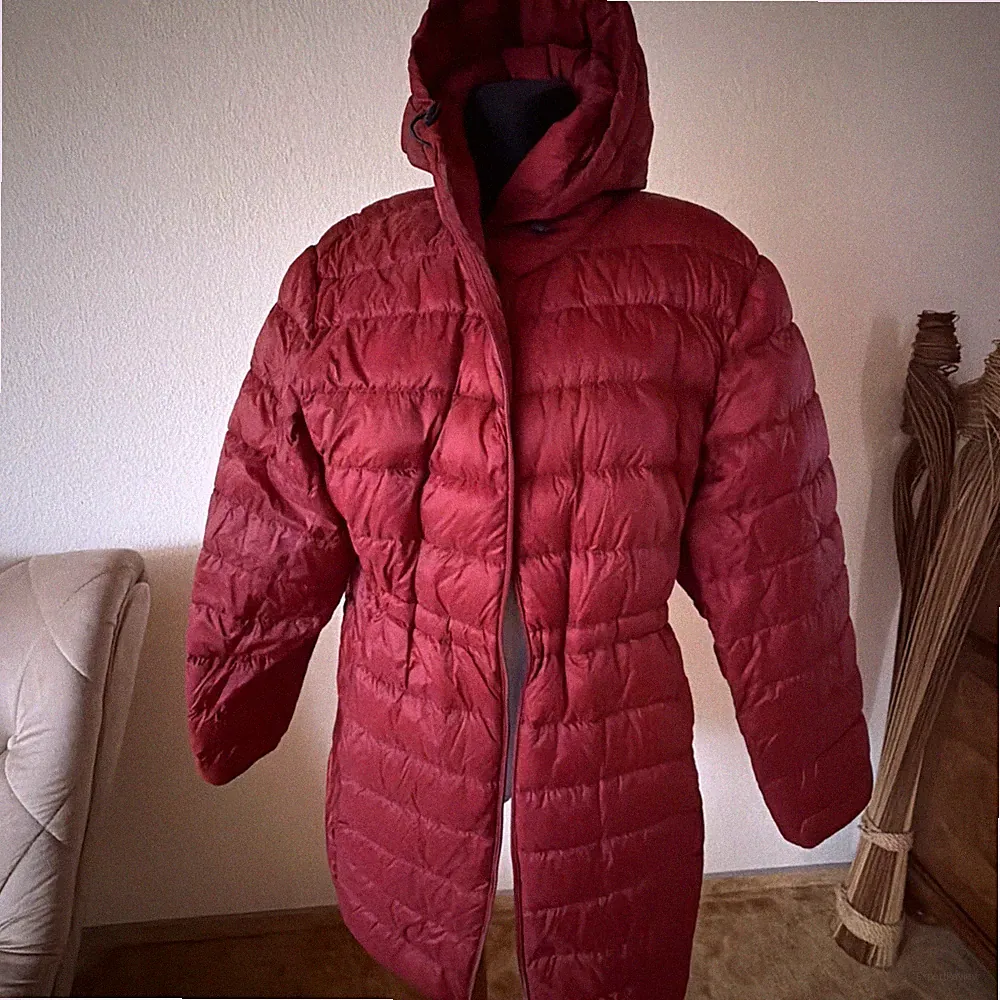 Wantdo Damen Daunenjacke XXXL Bordeaux Winterjacke Mantel leicht Daunen Kapuze