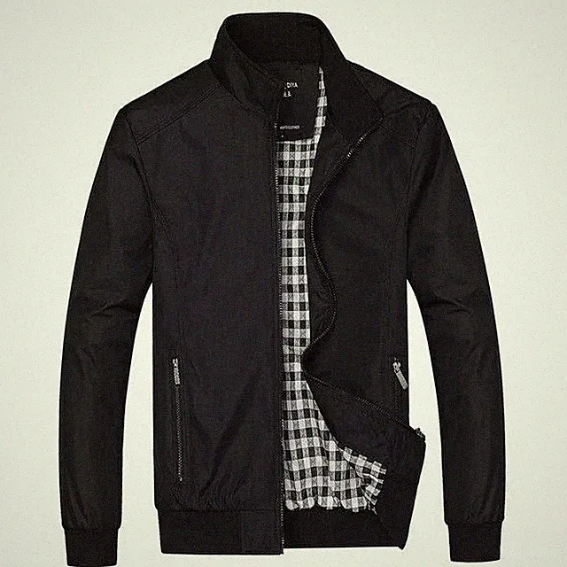 Wasserdichte Jacke Herren Sport Synthetisch Mode Schlank Tight Schwarz Dark 1019