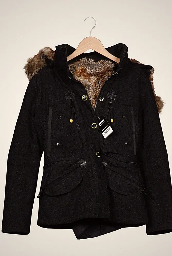 Wellensteyn Mantel Damen Jacke Parka Gr. S Wolle Daunen Schwarz #1uqtwq8