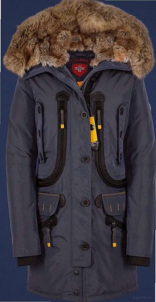 Wellensteyn Seewolf Lady Winter Parka Daunenjacke Mantel Fellkapuze Blau XS