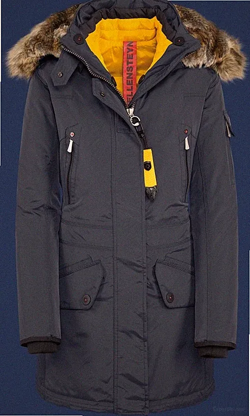 Wellensteyn Snowdome Lady Winter Parka Daunenjacke Mantel Fellkapuze Schwarz XS