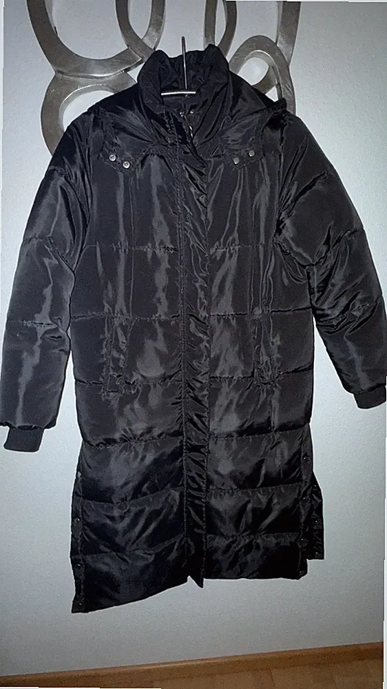 ​​Winter Daunenjacke Damen Lang mit Kapuze, Warmer Steppmantel​ XL - 120 cm