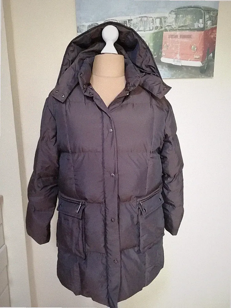 Winter Mantel Kurzmantel Steppjacke Braun Daunen Gr. XL / 42