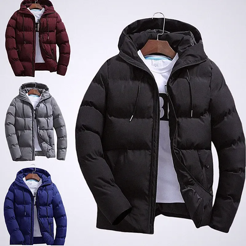 Winterjacke Herren Daunenjacke mit Kapuze Warm Jacke Leichte Steppjacke Outdoor