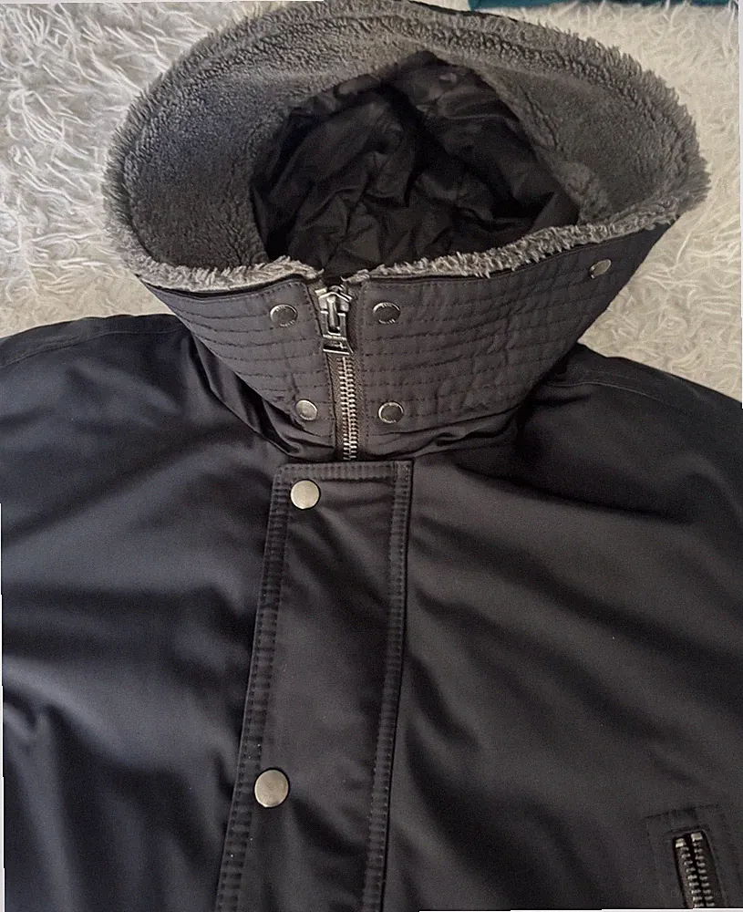 Winterparka Boss Orange Gefüttert Mit Daunen und Abnehmbaren Kapuzenfell S/M 46