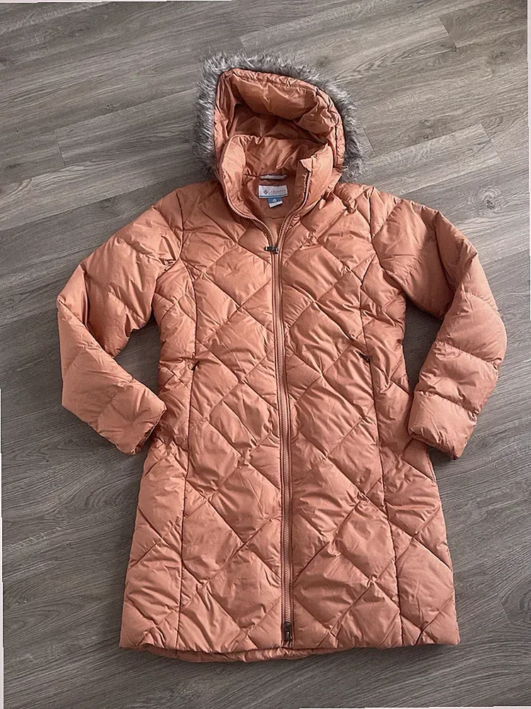 wNEU COLUMBIA Damen Mantel/Jacke DAUNEN Gr. M 38/40 Rostapricot Outdoor