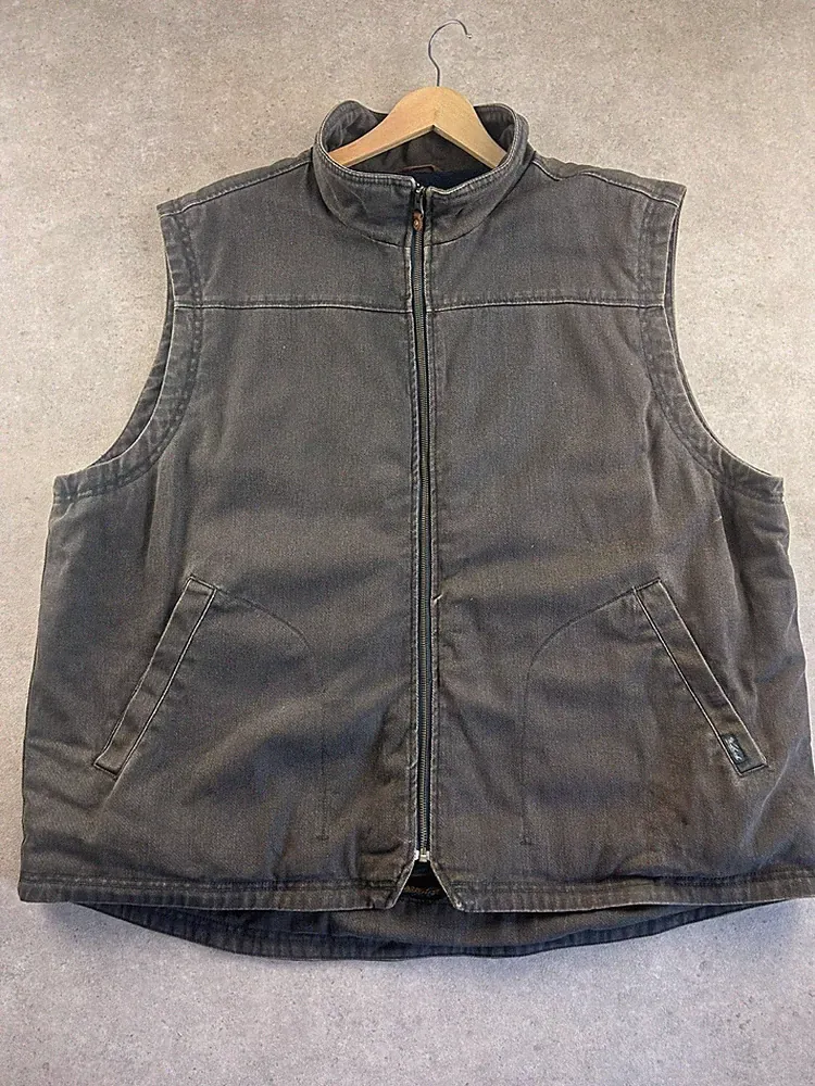 Woolrich ärmellose Jacke Grau Herren XXL #VWR486