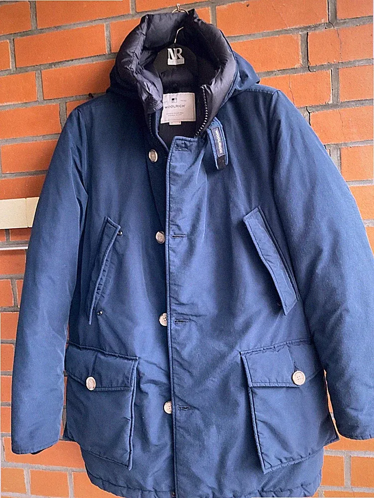 Woolrich Arctic Parka Herren Daunenjacke Mantel Gr. L Blau NP 820€