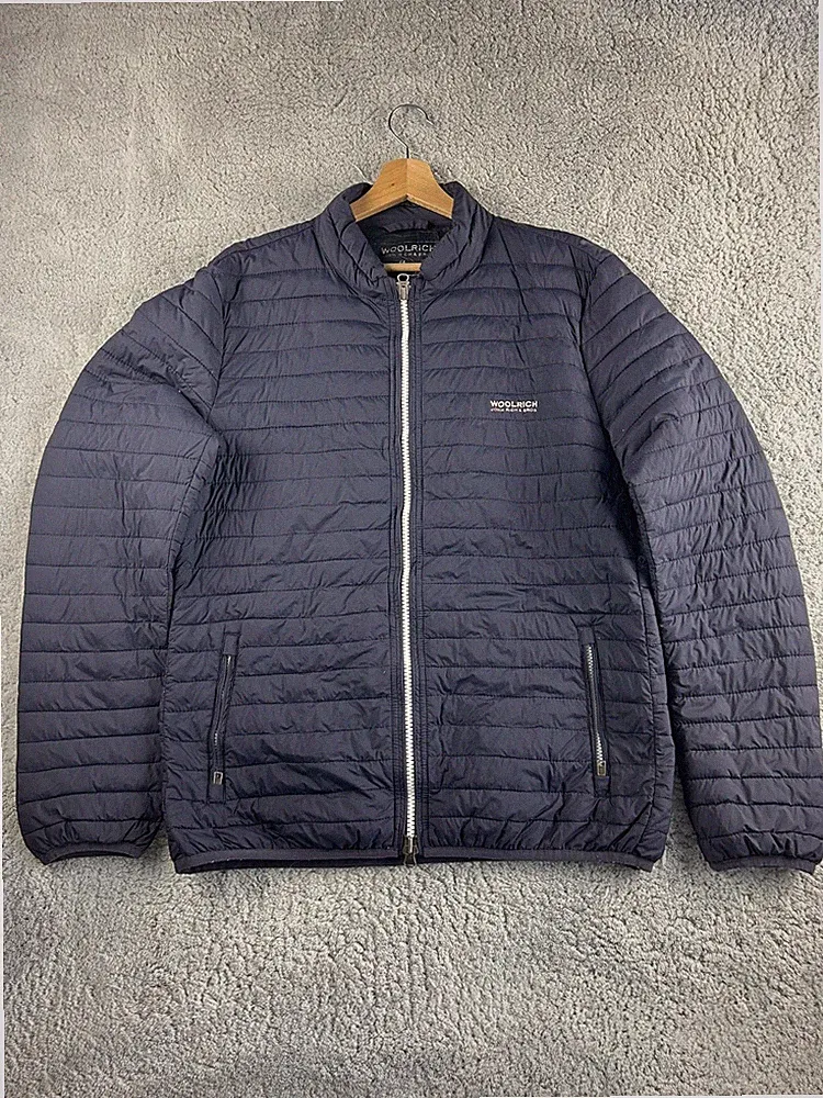 Woolrich Daunenjacke Marineblau Herren Gr. XL #VWR444