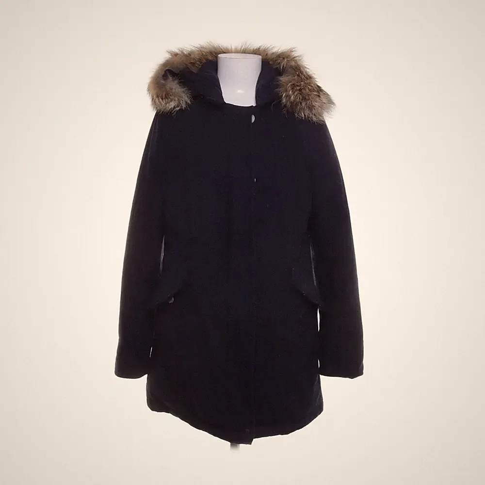 Woolrich, Daunenmantel, Damen, Größe: L, Blau, Daune/Feder/Polyamid/Wolle #MYJ