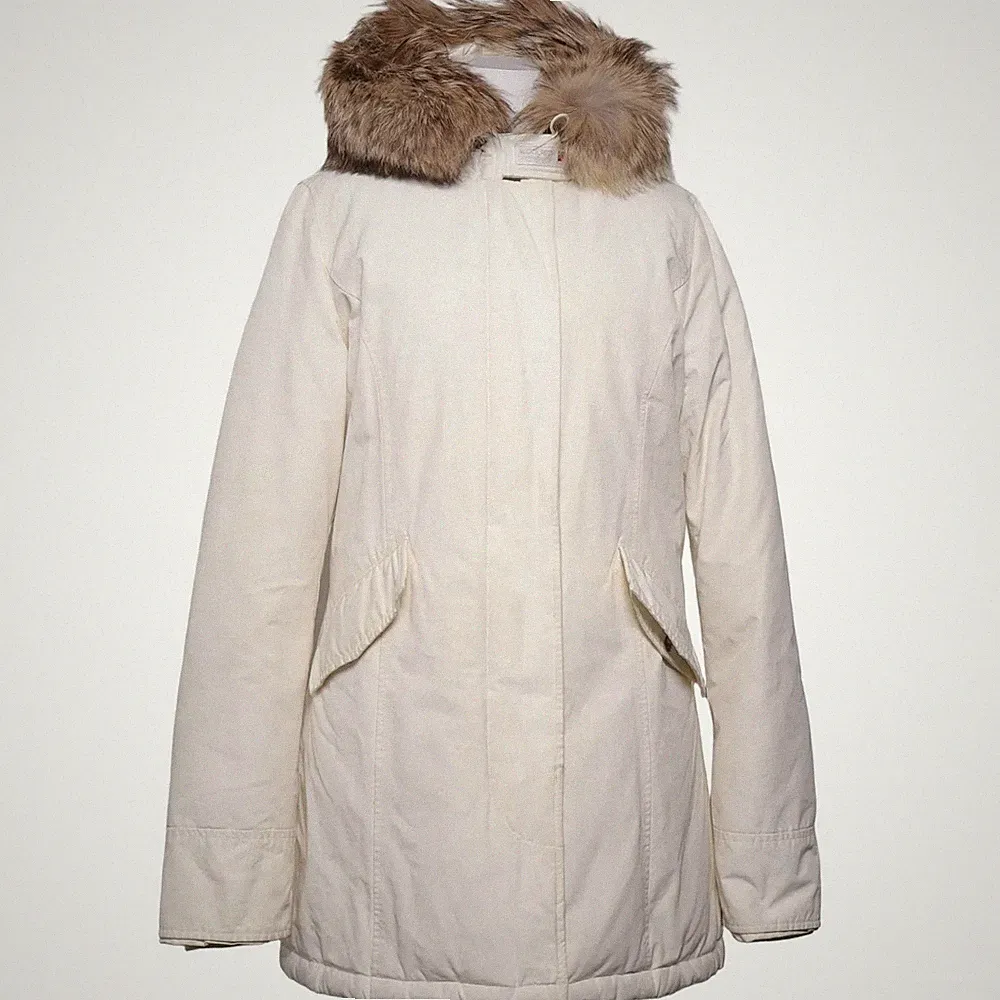 Woolrich, Daunenmantel, Damen, Größe: L, Weiß, Einfarbig #ZsL