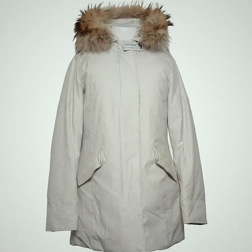 Woolrich, Daunenmantel, Damen, Größe: S, Beige, Daune/Feder/Pelz, Einfarbig #xiE