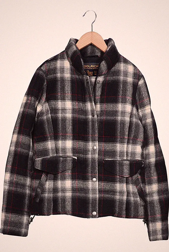 Woolrich Jacke Damen Anorak Jacket Kurzmantel Gr. M Wolle Daunen Meh... #rngkux5