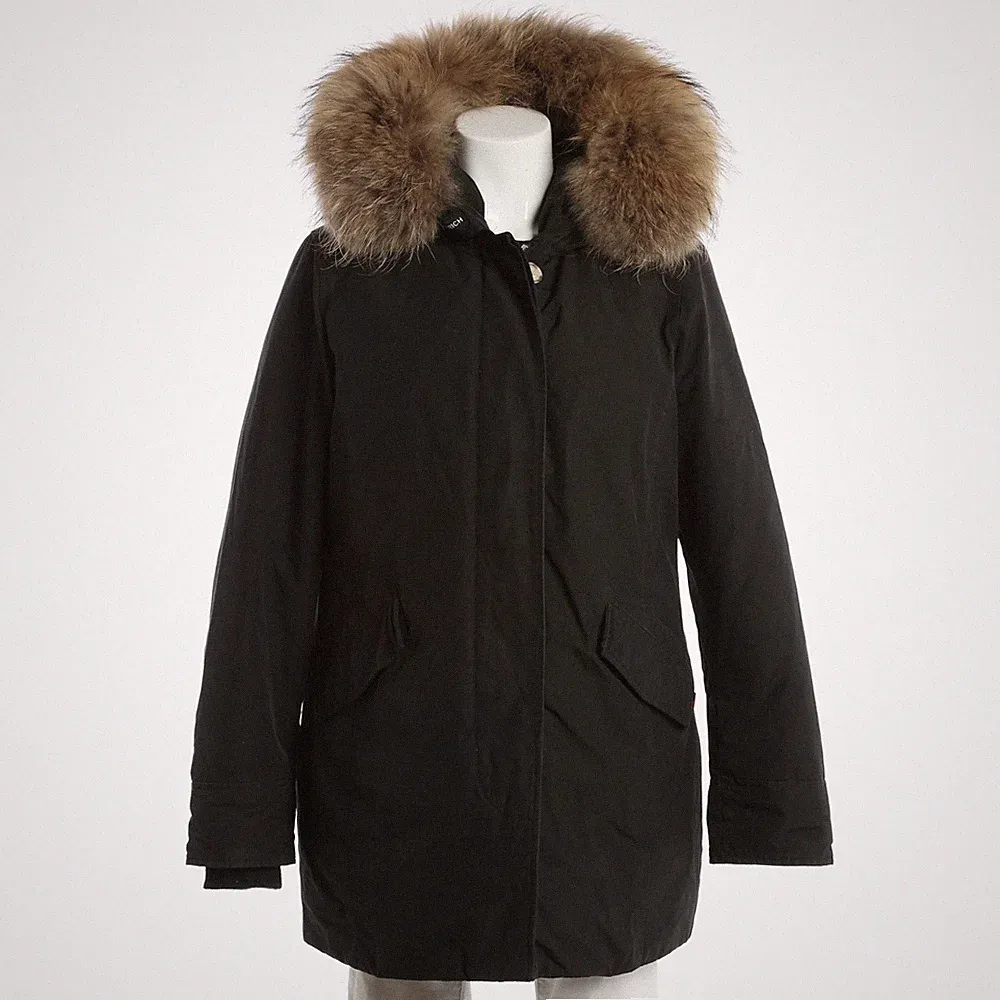 Woolrich Wintermantel XL Schwarz Weiß Sehr gut