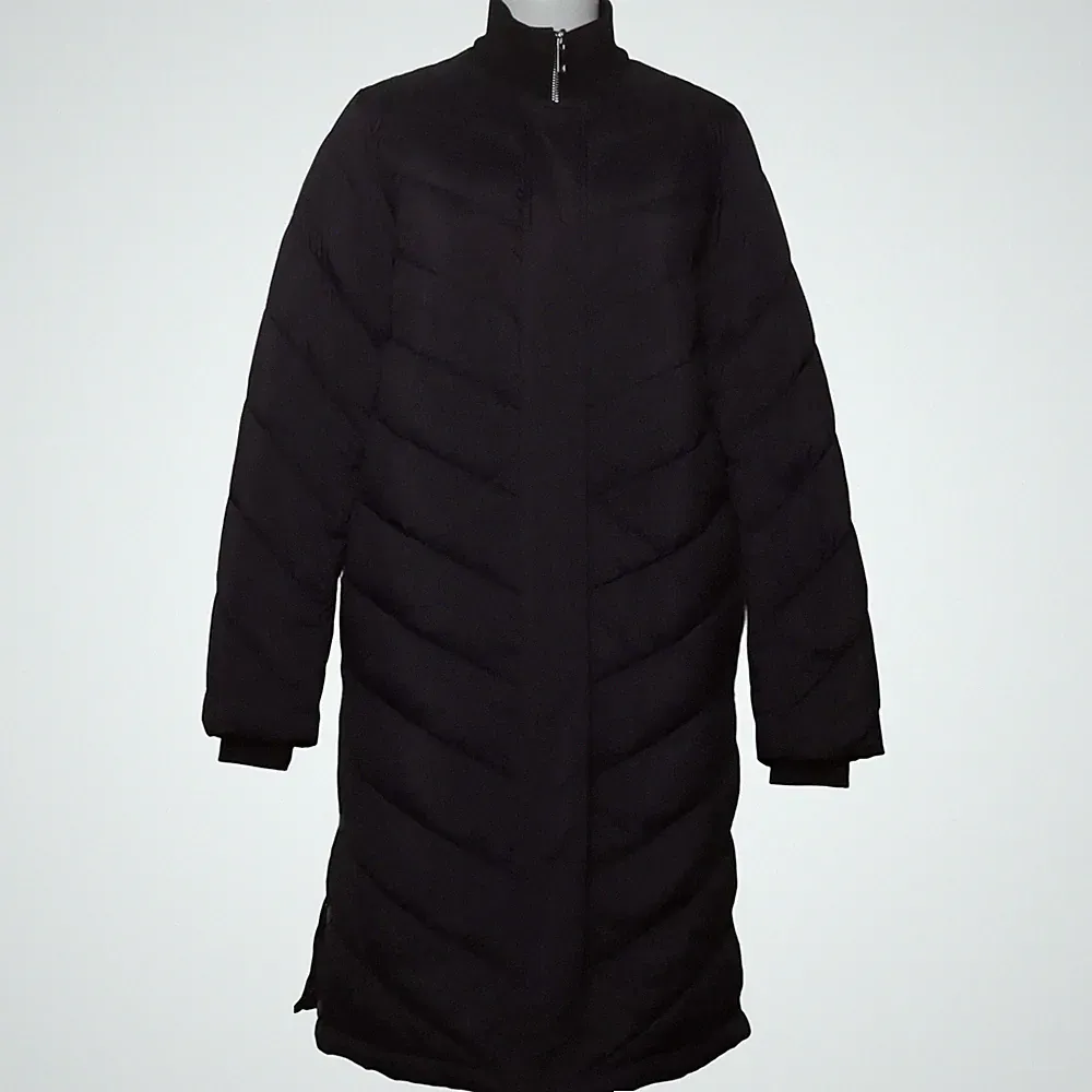 YAS, Wintermantel, Damen, Größe: S, Schwarz, Daune/Feder/Polyester, Chevron #wpV