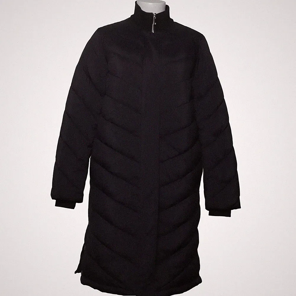 YAS, Wintermantel, Damen, Größe: S, Schwarz, Daune/Feder/Polyester, Chevron #wpV